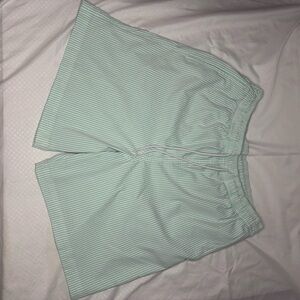 Magellan Outdoors Mint Green Striped Men’s Bermudas
